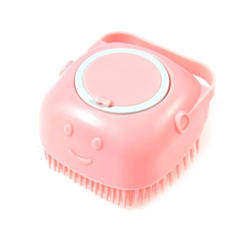 Brosse de bain en Silicone souple multiusage avec boîte à shampoing