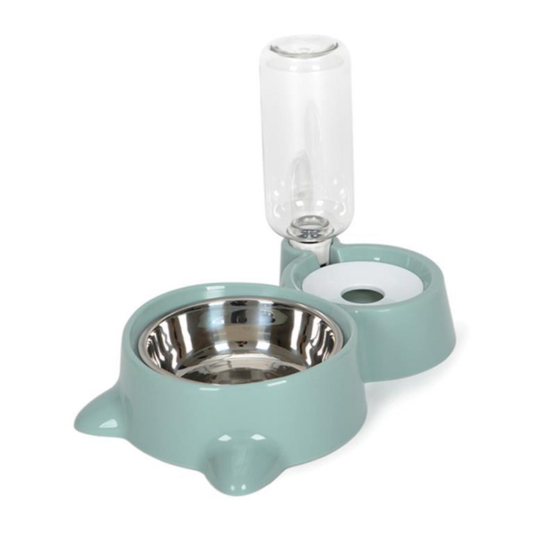 2 en 1 Gamelle et Fontaine automatique pour animaux de compagnie, bol pour aliments et eau, accessoire pour chien et chat-2-Petmonde