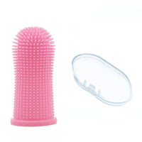 Petmonde-Brosse à Dents Super Douce pour Chien et Chat, Outil de Soins de la Mauvaise Haleine, Sans Silicone, Accessoires Pour Chiens et Chat-Rose-Petmonde