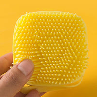 Petmonde-Brosse de bain en silicone souple avec compartiment à shampoing pour chien-Jaune-Petmonde