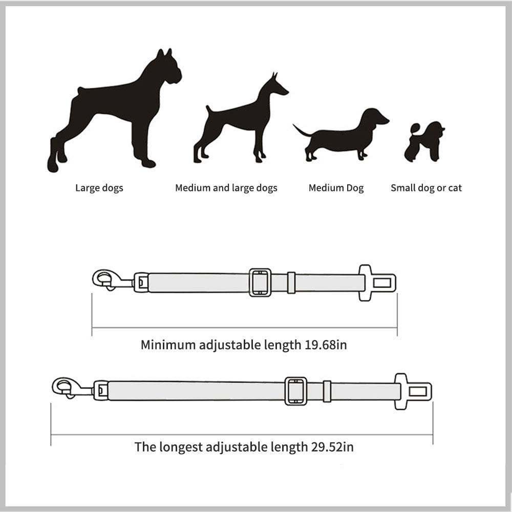 Ceinture de sécurité ajustable pour chien, clip SFP, accessoire de promenade pour chien-19-Petmonde