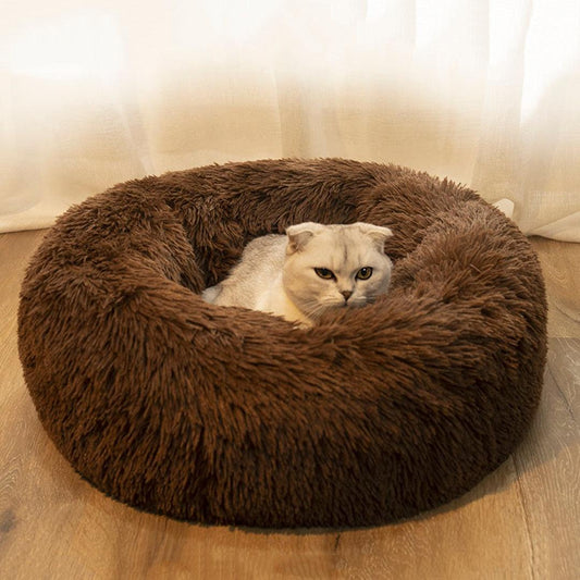 Lit Rond Ultra Doux et Lavable pour Chien et Chat - Lit Donut Confortable-1-Petmonde