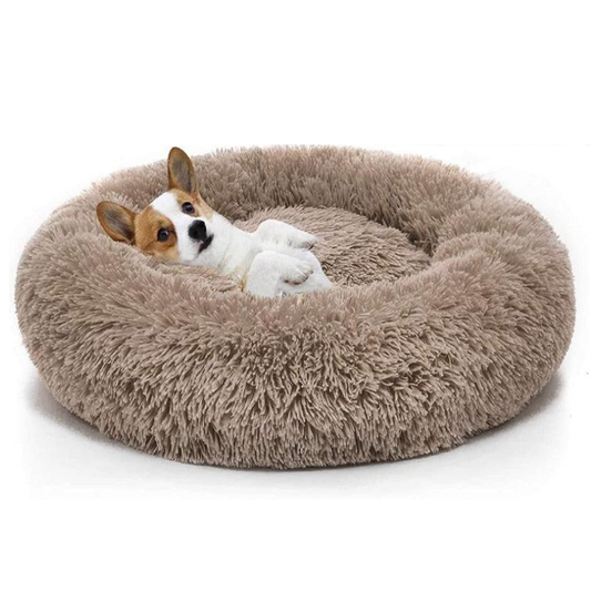 Lit Rond Ultra Doux et Lavable pour Chien et Chat - Lit Donut Confortable (80-110 cm)-1-Petmonde