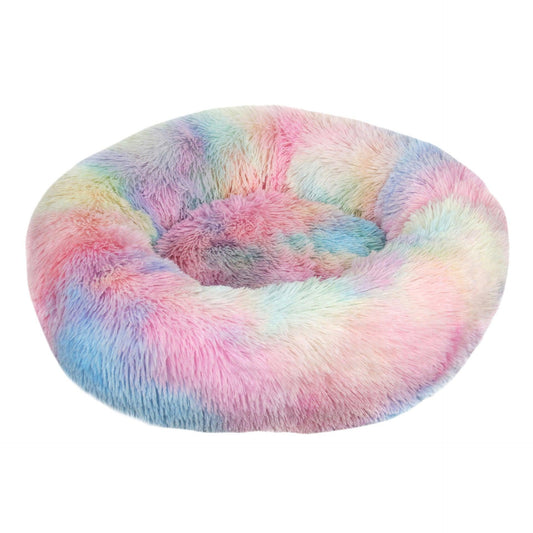 Lit Rond Ultra Doux et Lavable pour Chien et Chat - Lit Donut Confortable (80-110 cm)-2-Petmonde