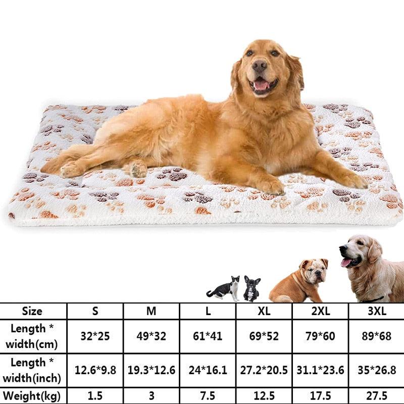 Tapis de Couchage Douillet pour Chiens et Chats - Couverture Polaire et Matelas Confortables pour Tous Types de Chiens-16-Petmonde