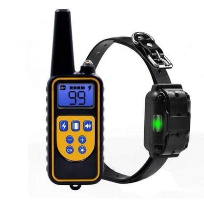 Collier de dressage pour chiens rechargeable ip67 étanche portée de 800m avec 99 niveaux de mode vibration choc electrique sonore-2-Petmonde