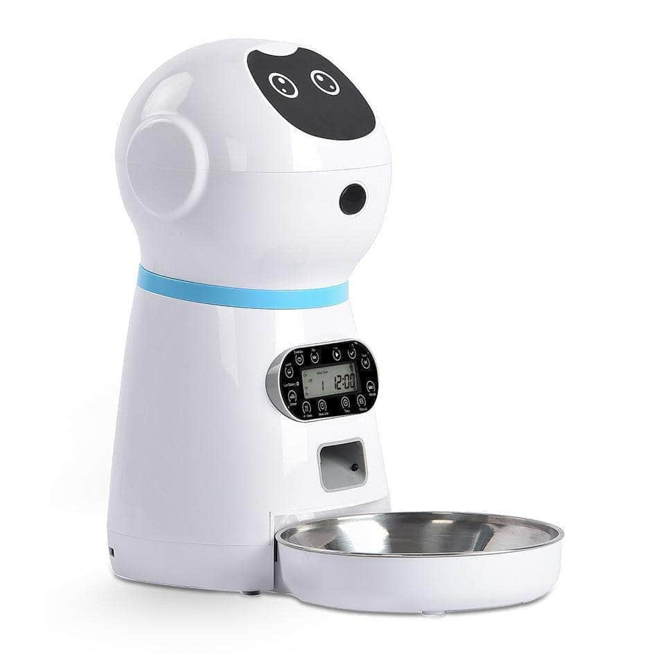 Distributeur Automatique de Croquettes avec Enregistrement Vocal – 4 Repas pour Chien & Chat-6-Petmonde