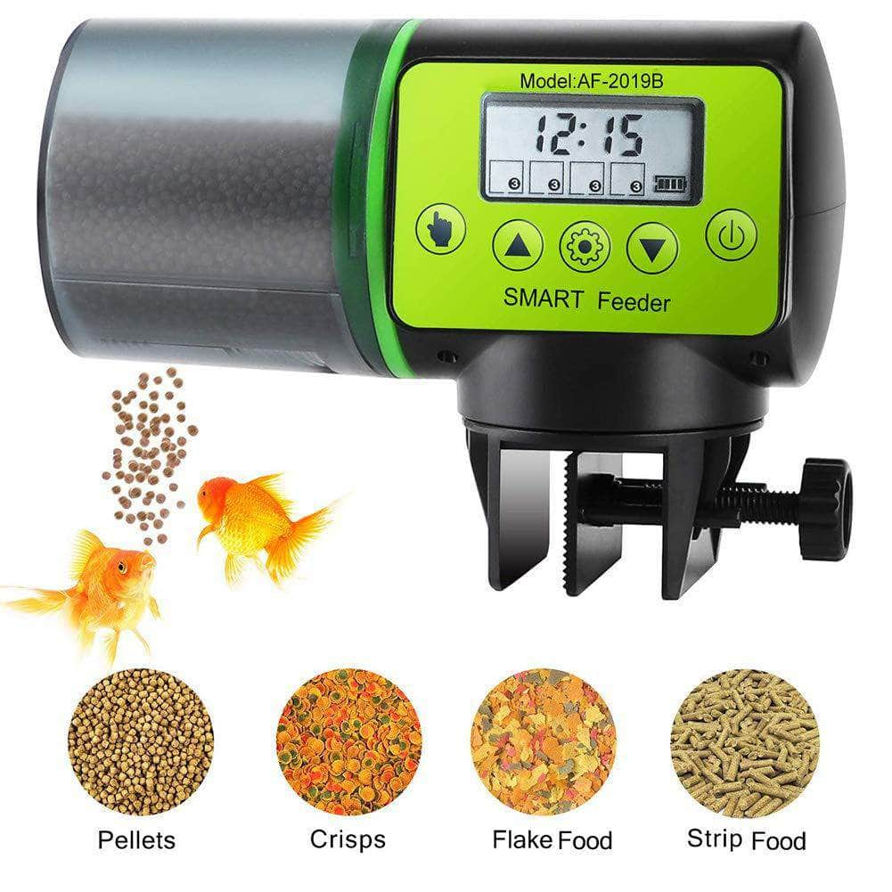 Distributeur Automatique de Nourriture pour Poissons, Crevettes & Tortues – Programmable avec Écran LCD-2-Petmonde