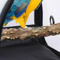 Petmonde-Sac à dos de transport oiseau avec rideaux imperméable anti-soleil cage oiseau transportable avec perche-oiseau--Petmonde