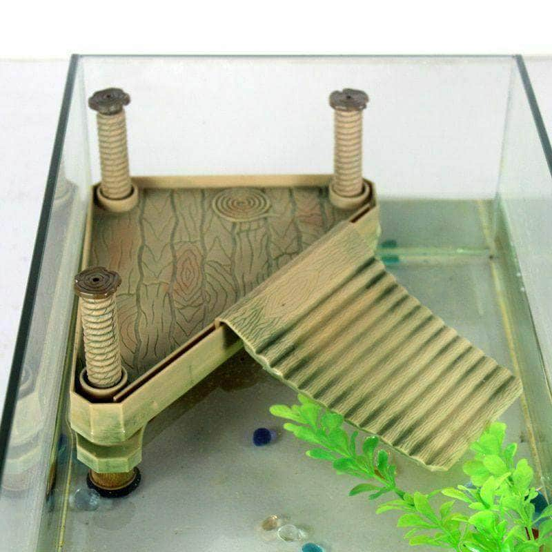 Terrasse de repos plate-forme de bronzage île flottante pour tortue aquatique grenouille accessoire pour aquarium-2-Petmonde