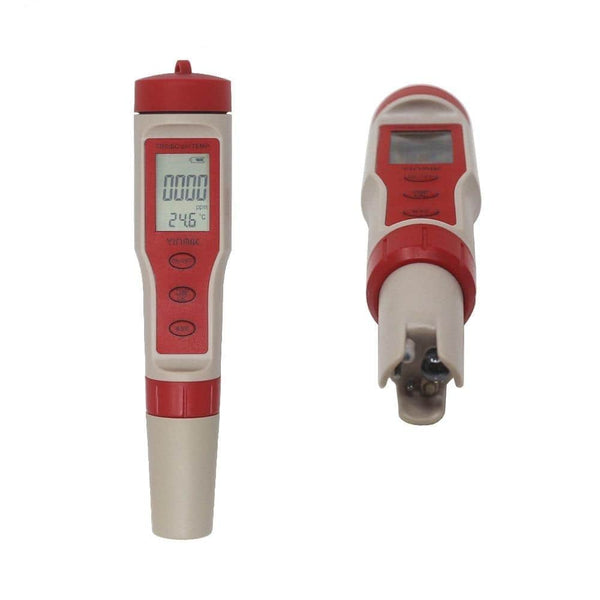 VISNAR Testeur pH Mètre Électronique, TDS&EC Mètre Température, 4 en 1  Testeur de Qualité de l'eau avec Écran LCD, Auto-Calibration, Test pour